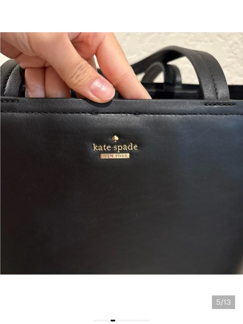 Kate Spade Black Leather Fringe Tote NWT Large Western Boho Bag